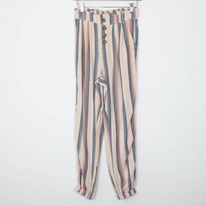 American Eagle‎ Striped High Waisted Elastic Waist Jogger Pants Womens Size XS